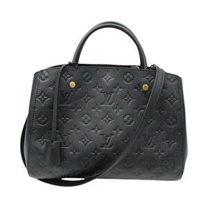 Louis Vuitton Montaigne Shoulder Handbag Monogram Empreinte Noir Black